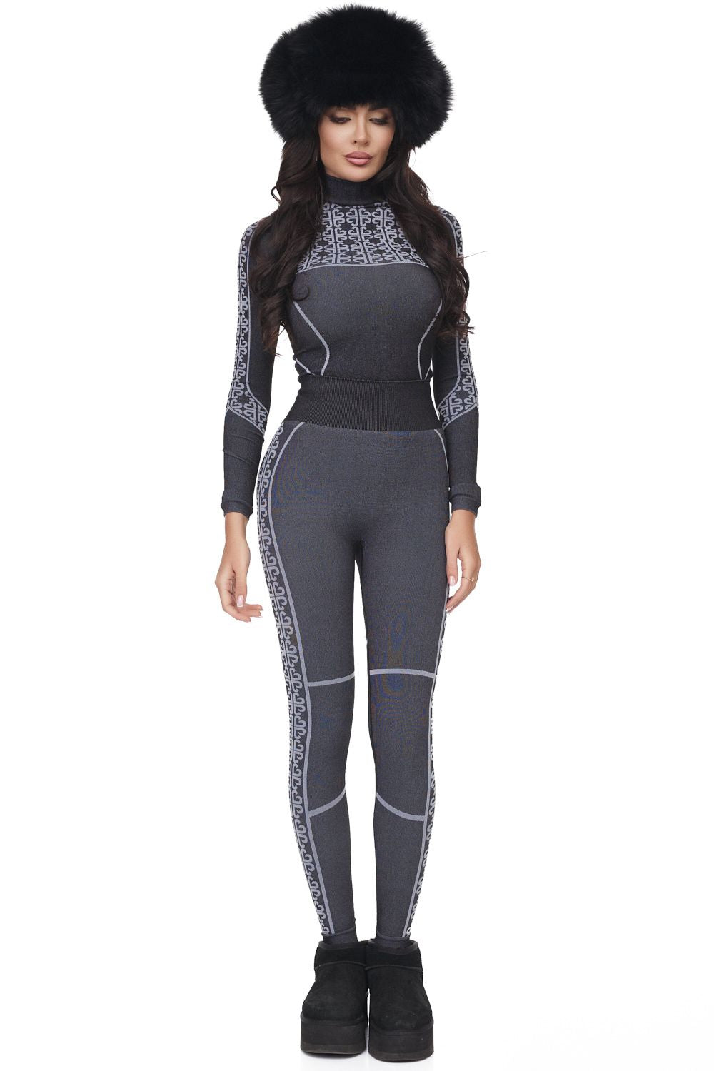 Női fekete alkalmi leggings Seamless Bogas