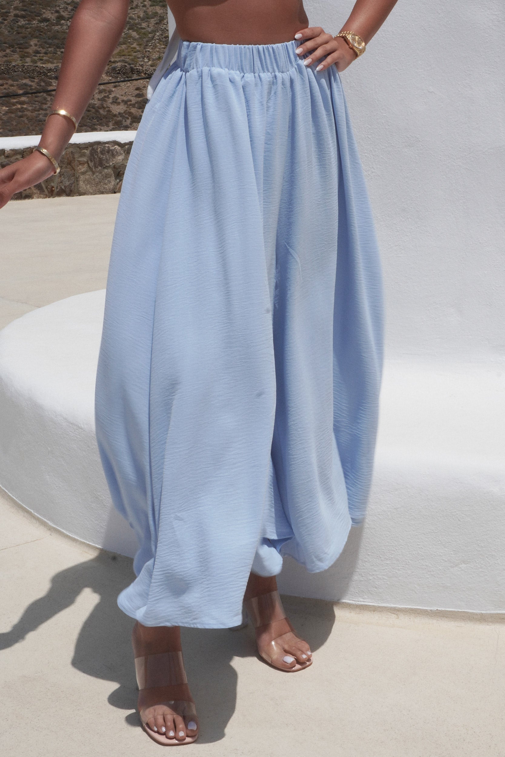 Stacie Bogas kék alkalmi női nadrág