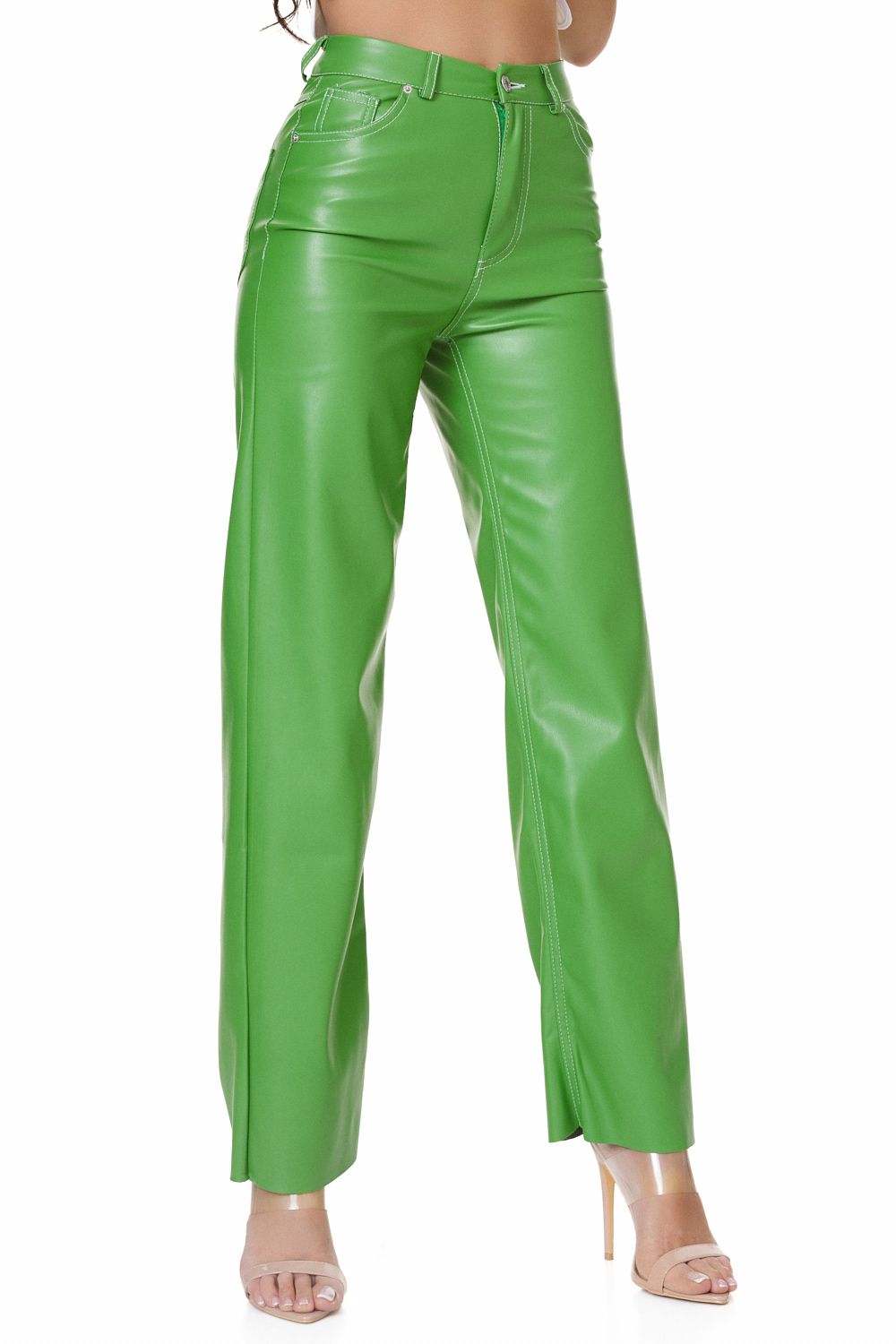 Relisa Bogas elegáns zöld női nadrág