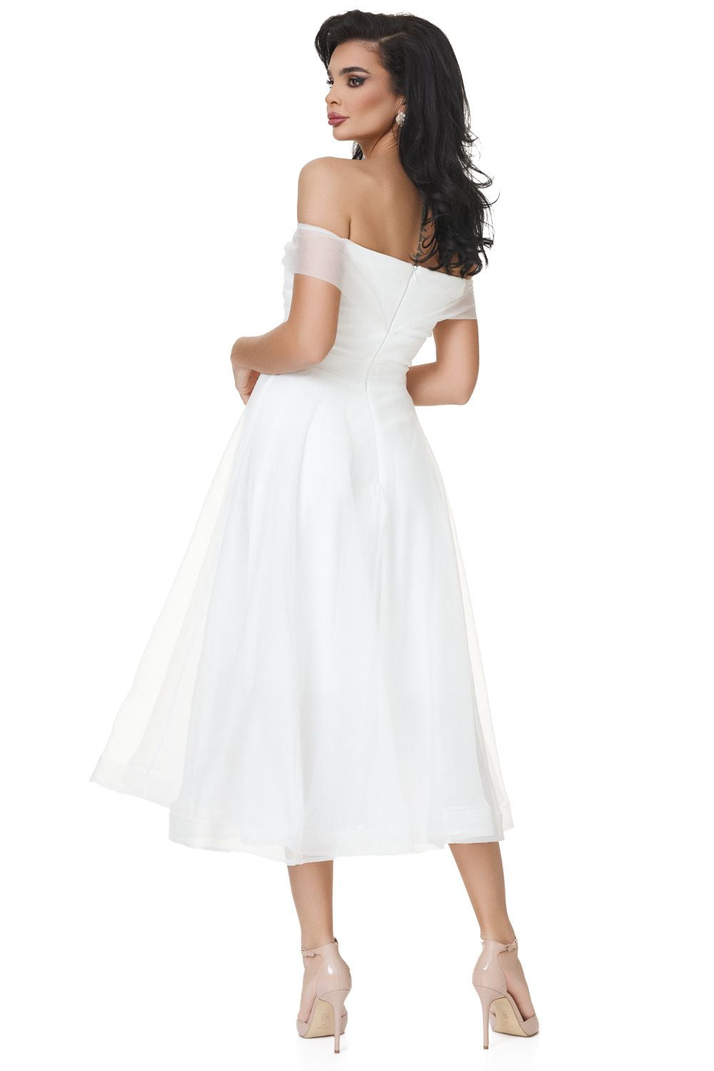 Hosszú fehér női ruha Velusita Bogas