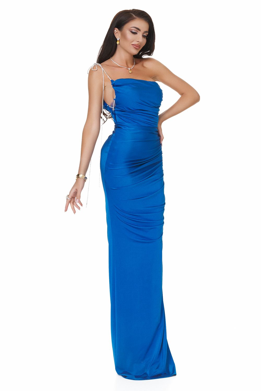 Gigasy Bogas hosszú kék női ruha