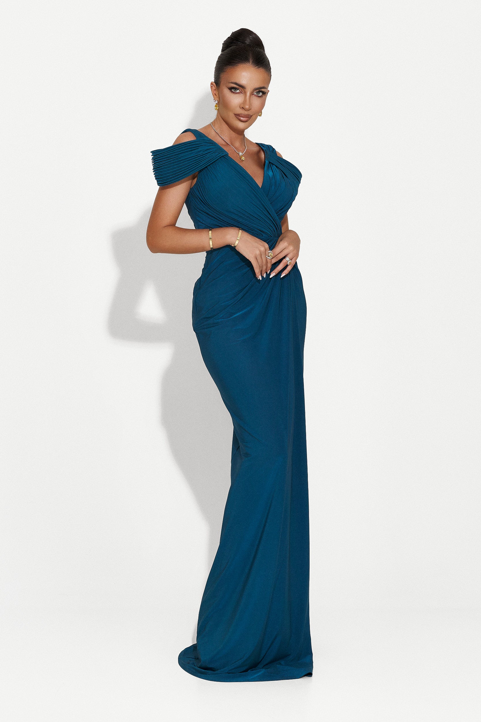 Soley Bogas hosszú kék női ruha