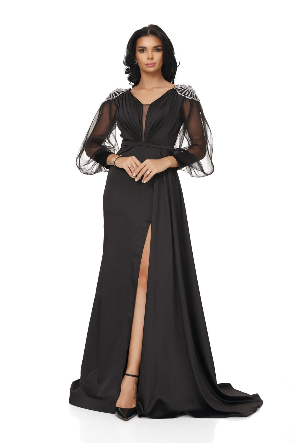 Jamesya Bogas hosszú fekete női ruha