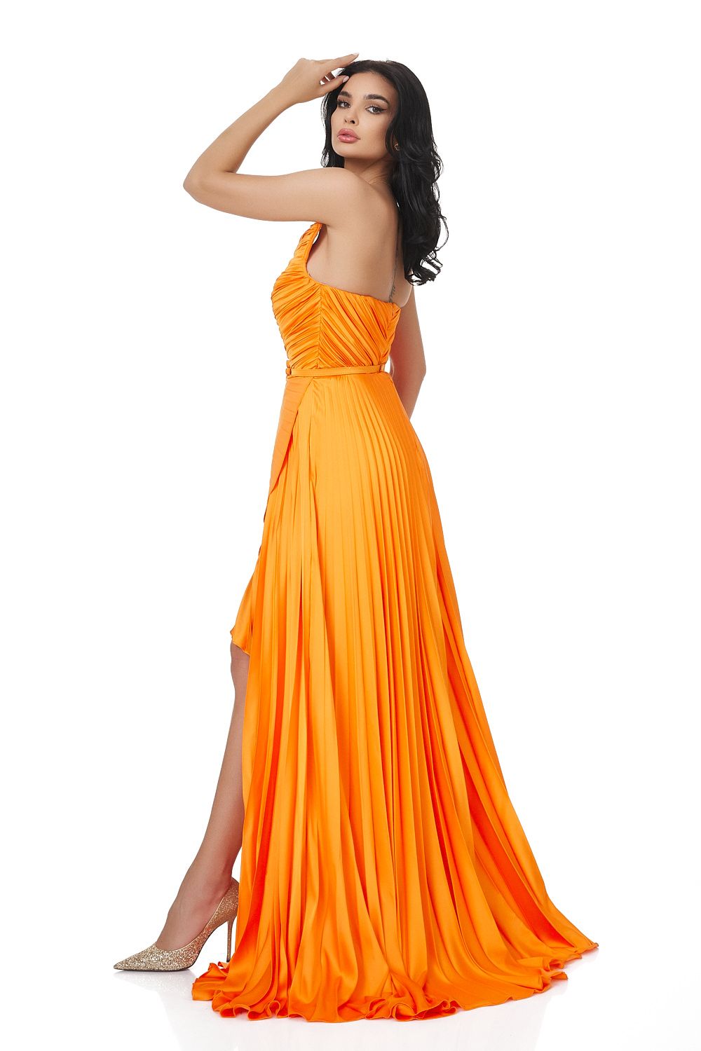Miek Bogas hosszú narancssárga női ruha