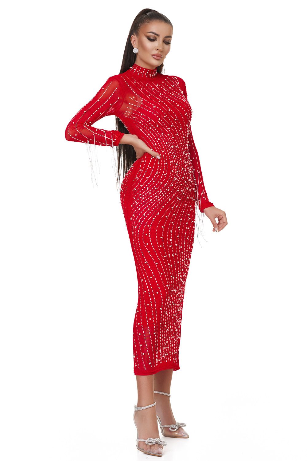 Radisea Bogas hosszú piros női ruha