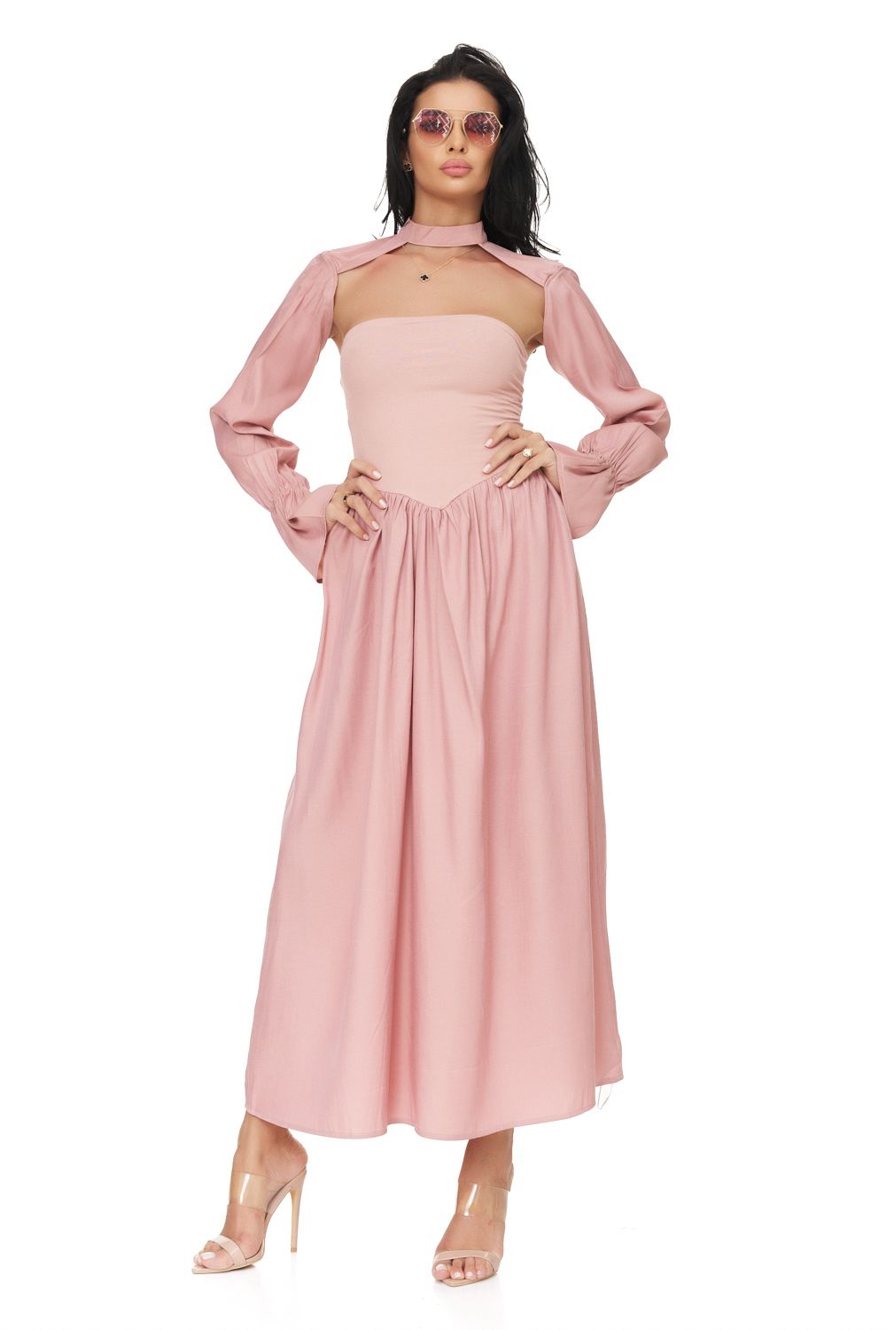 Palisa Bogas hosszú rózsaszín női ruha