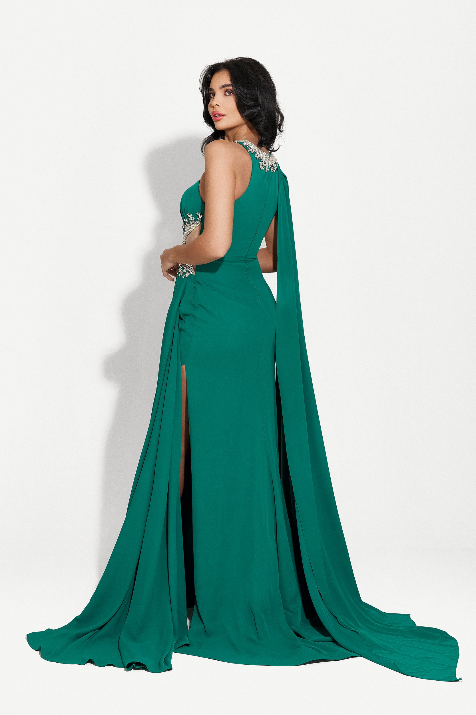 Alexea Bogas hosszú zöld női ruha