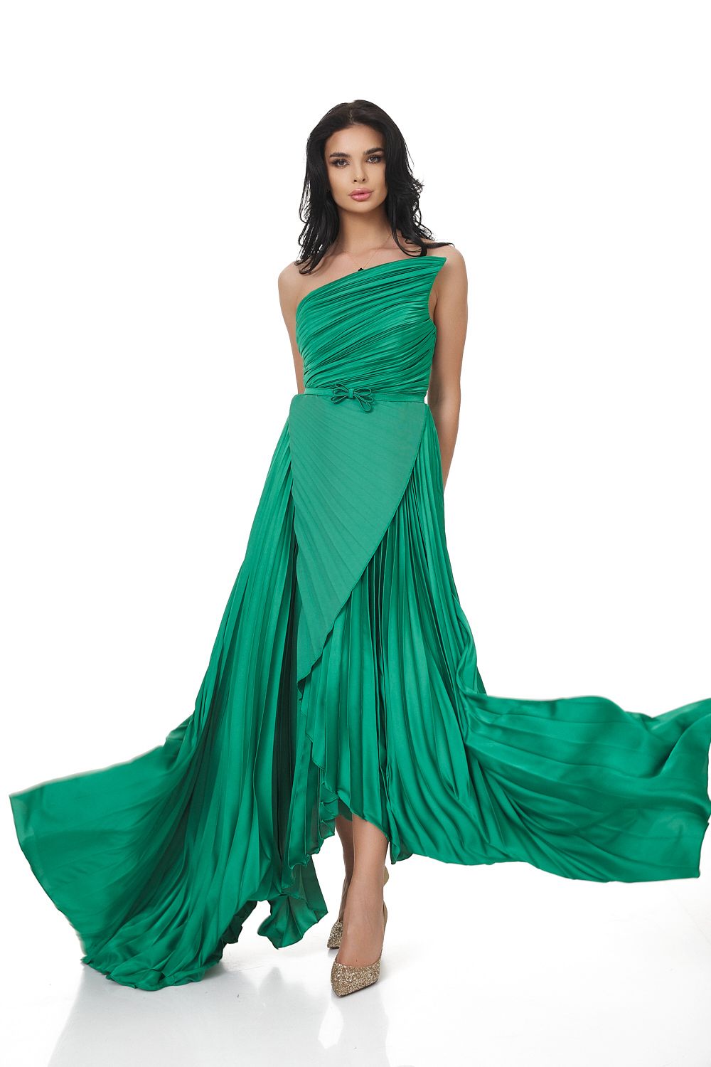 Miek Bogas hosszú zöld női ruha