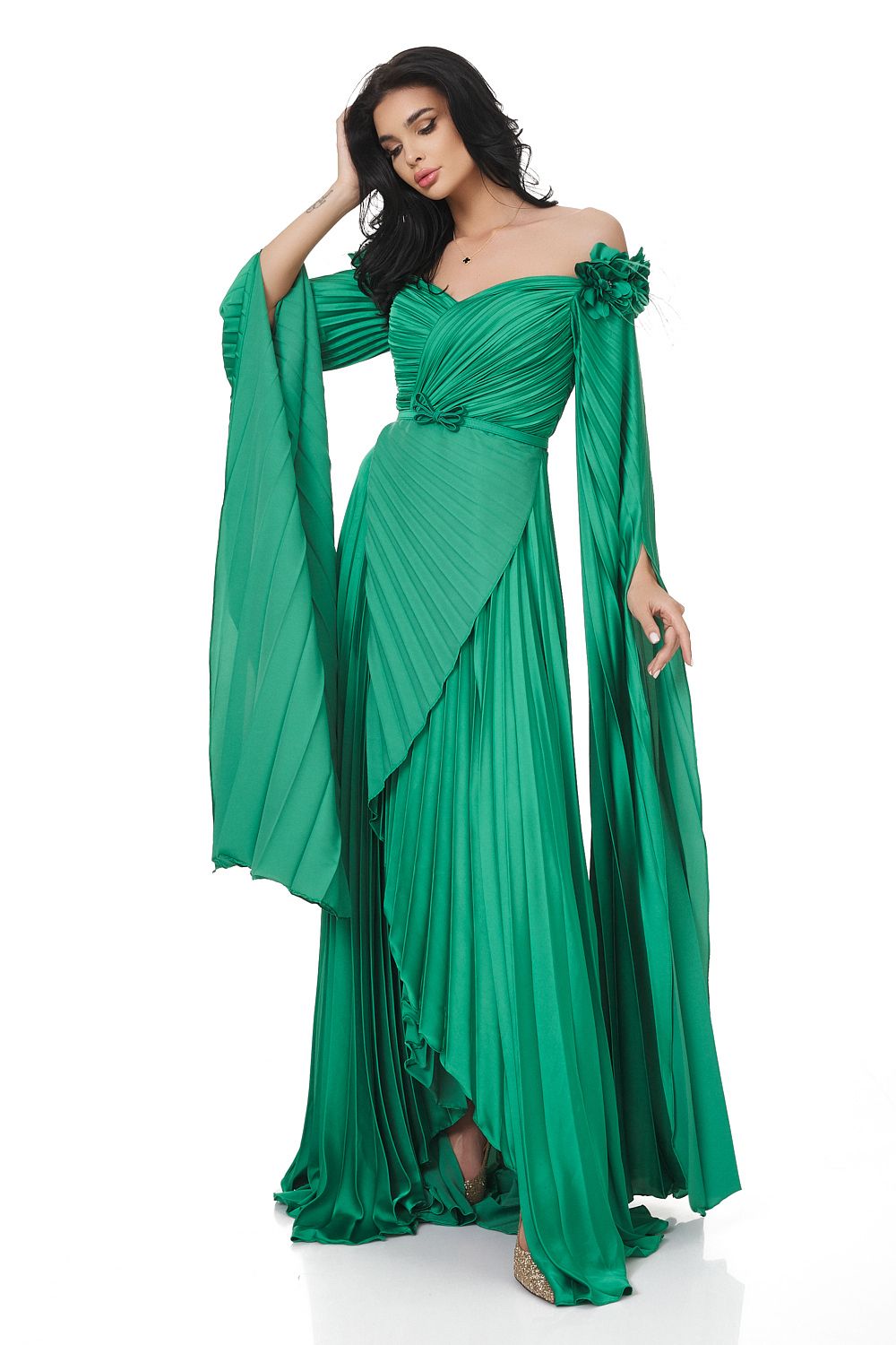 Hosszú zöld női ruha Miesje Bogas