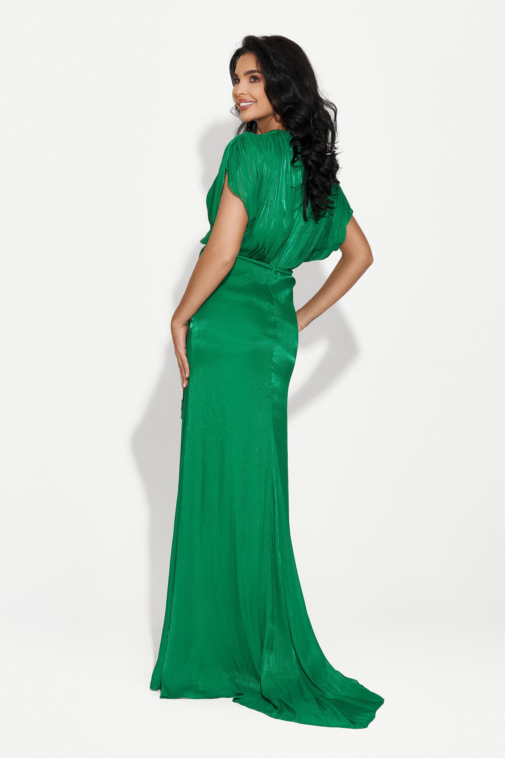 Női hosszú zöld ruha Safira Bogas