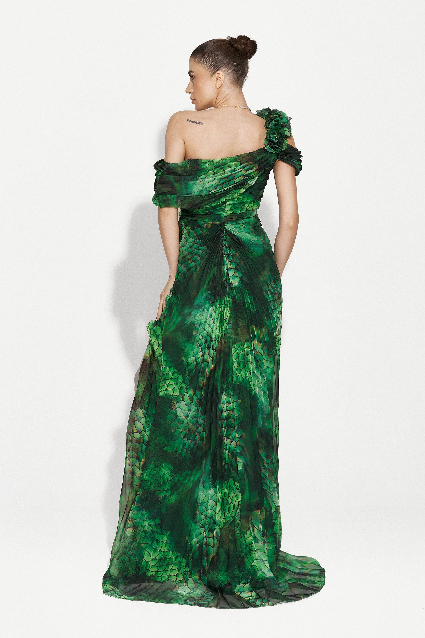 Hosszú zöld női ruha Tonelia Bogas