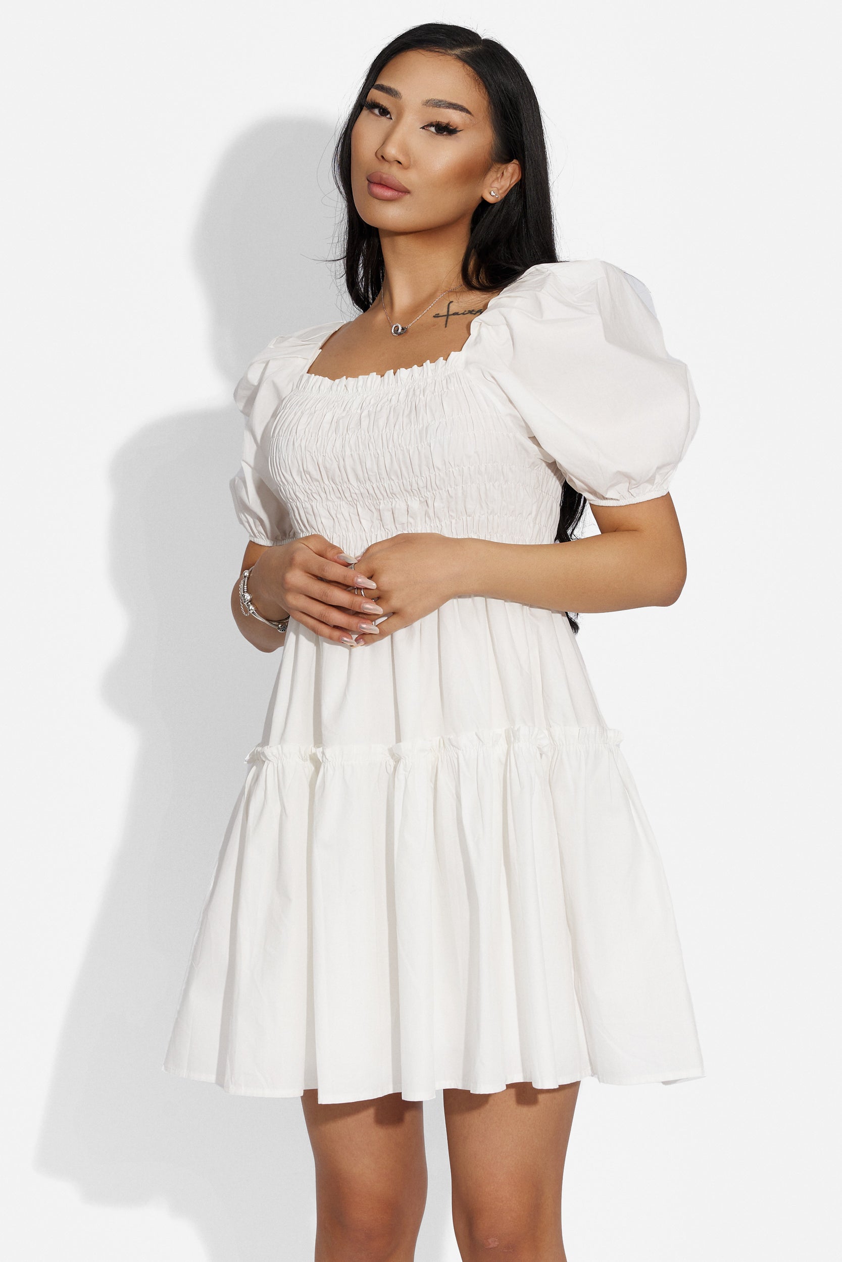 Rövid fehér női ruha Maceira Bogas