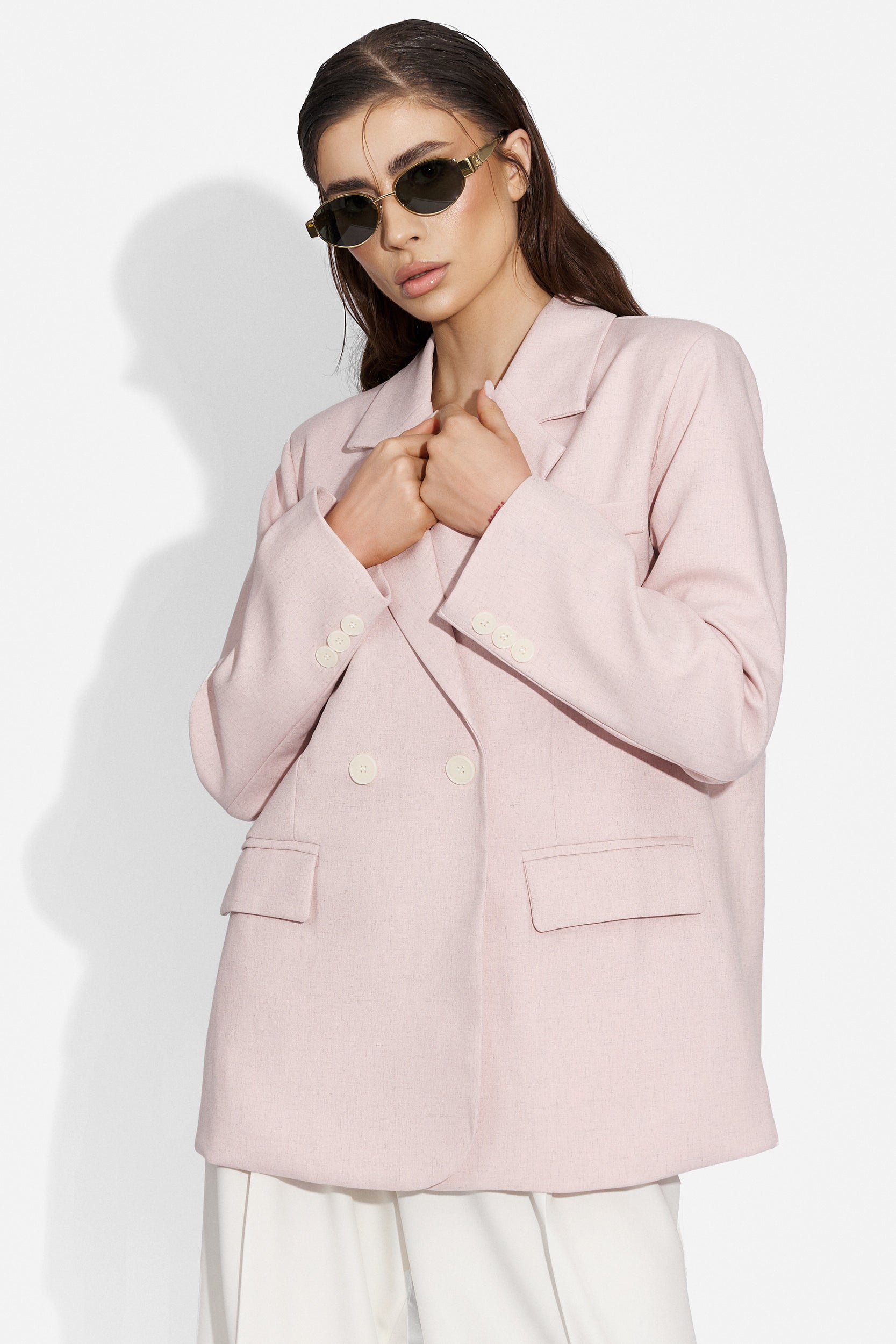 Marymia Bogas elegáns rózsaszín női kabát